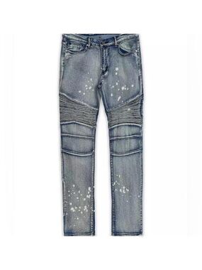 REASON Men’s Touch Up Skinny Jeans Stretch Blue Denim Size: 30